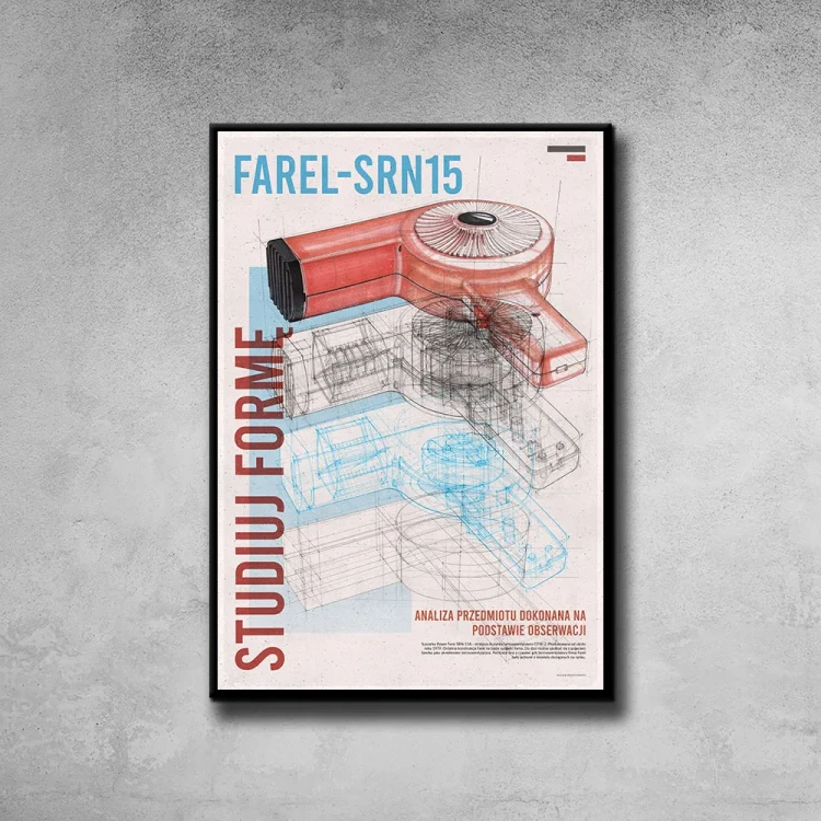 Plakat Suszarka FAREL SRN15 tło ściana szary beton