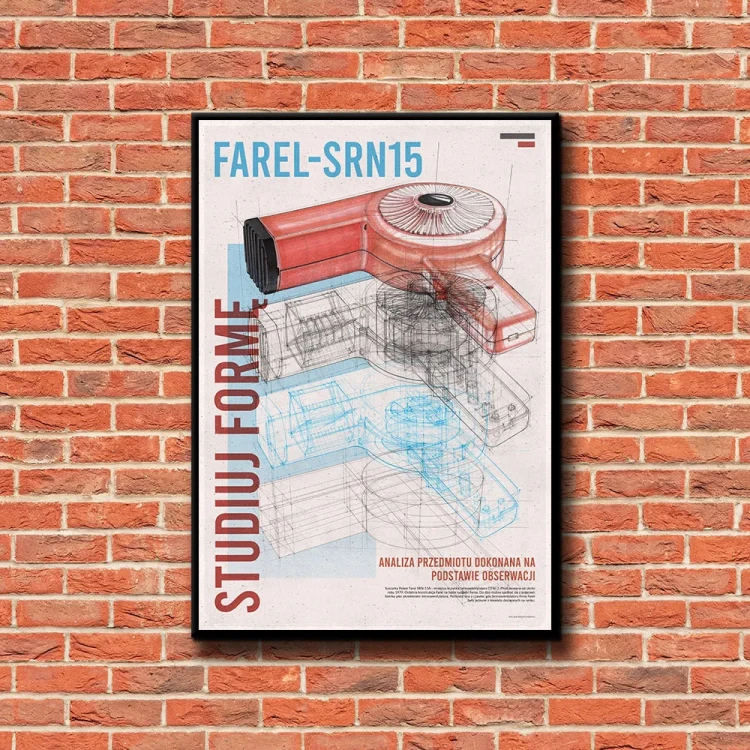 Plakat Suszarka FAREL SRN15 tło ściana czerwone cegły