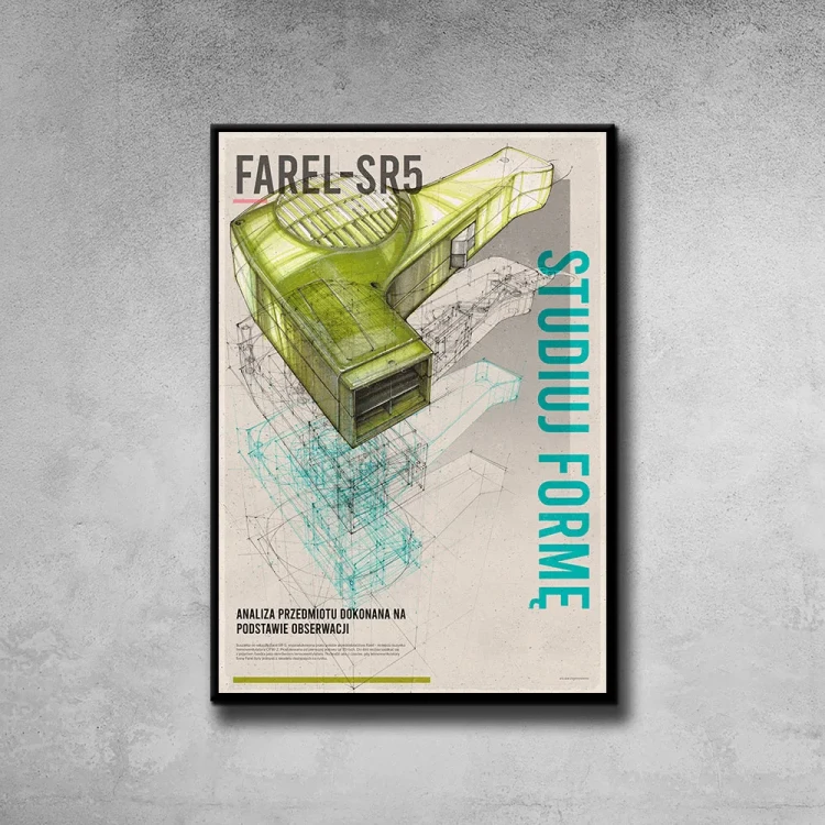 Plakat Suszarka FAREL SR5 tło ściana szary beton