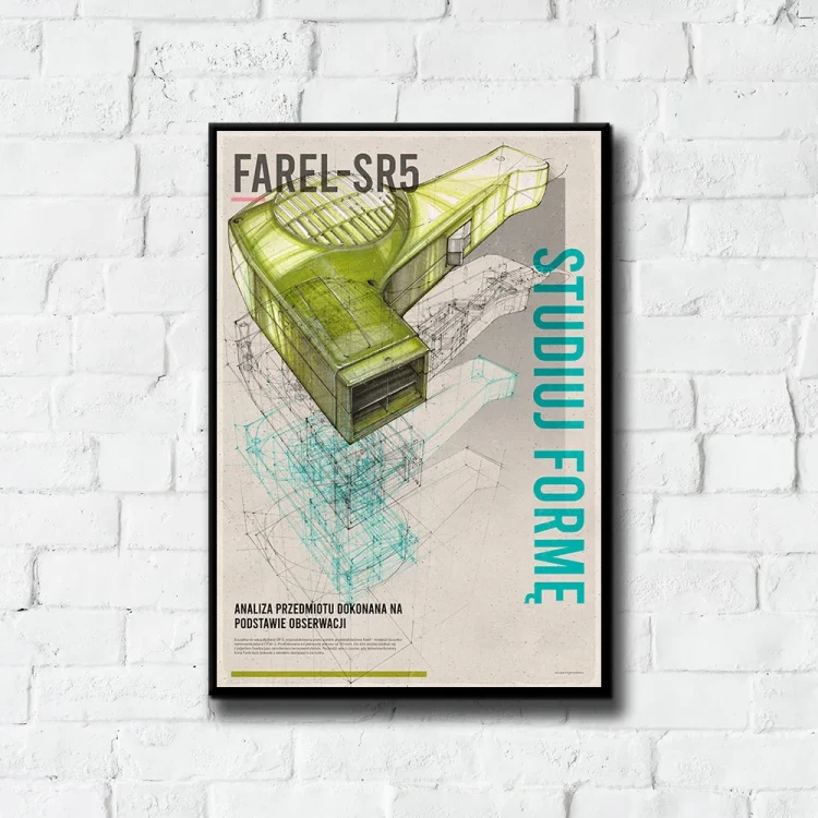 Plakat Suszarka FAREL SR5 tło ściana białe cegły