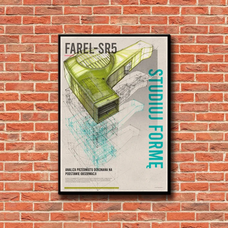 Plakat Suszarka FAREL SR5 tło ściana czerwone cegły