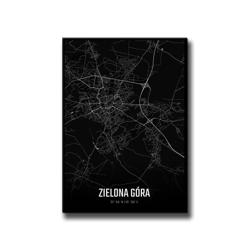 Plakat Zielona Góra night białe tło