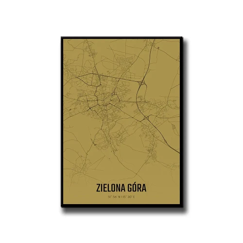 Plakat Zielona Góra amber białe tło