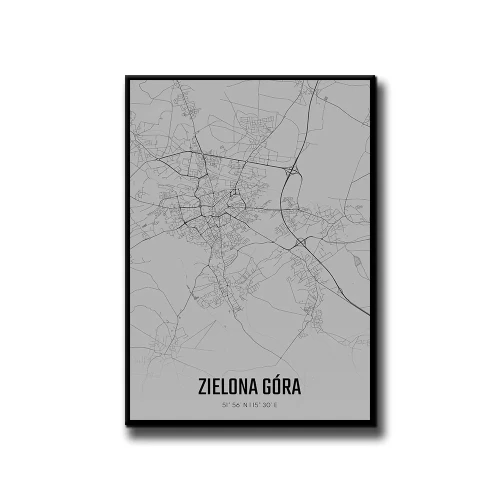 Plakat Zielona Góra fog białe tło