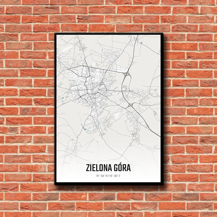 Plakat Zielona Góra day tło ściana czerwone cegły