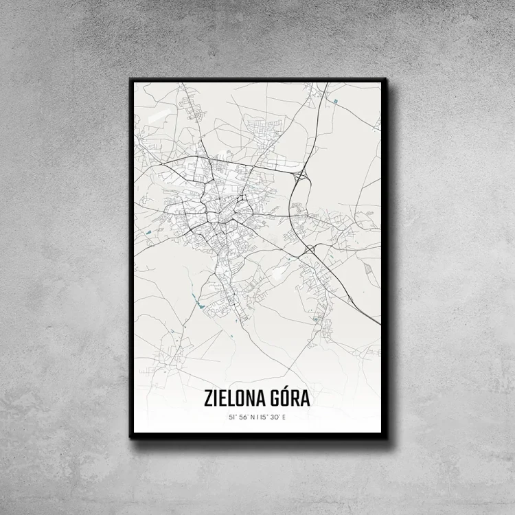 Plakat Zielona Góra day tło ściana szary beton