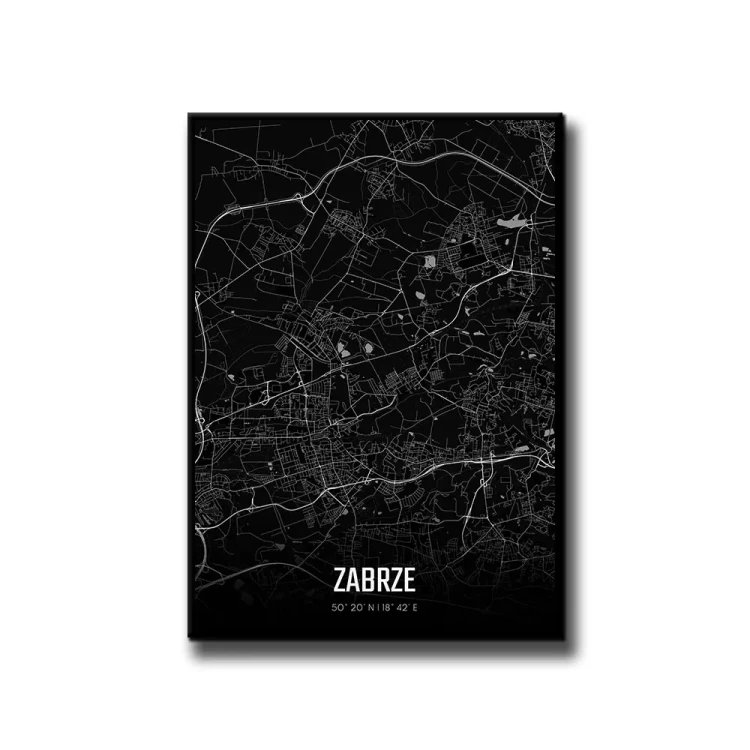 Plakat Zabrze night białe tło