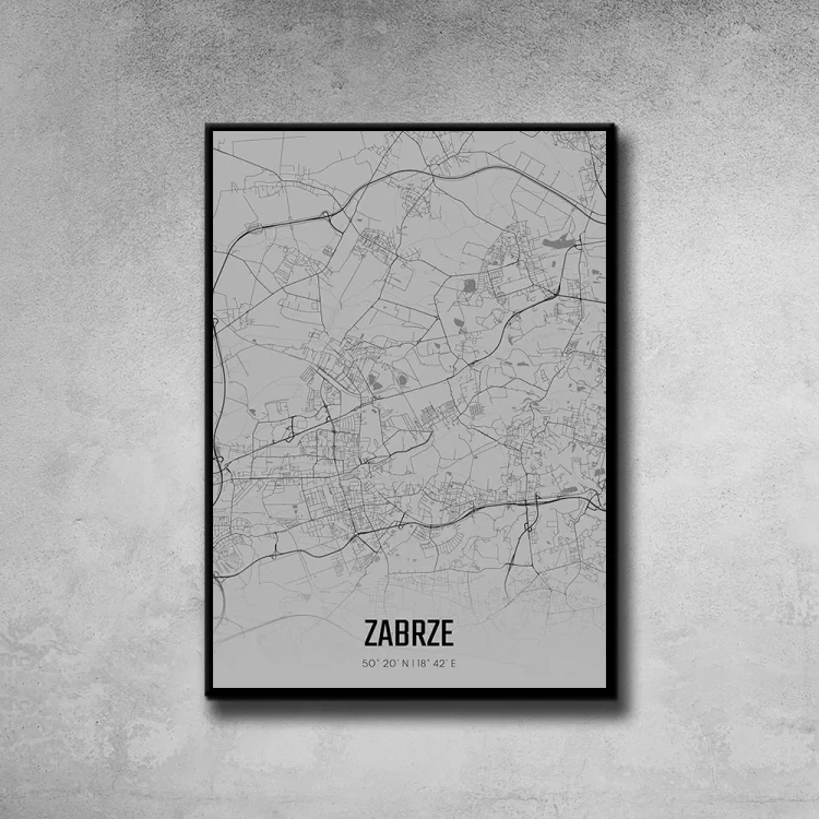Plakat Zabrze fog tło ściana szary beton