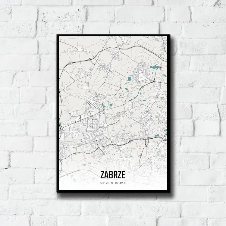 Plakat Zabrze day tło ściana białe cegły