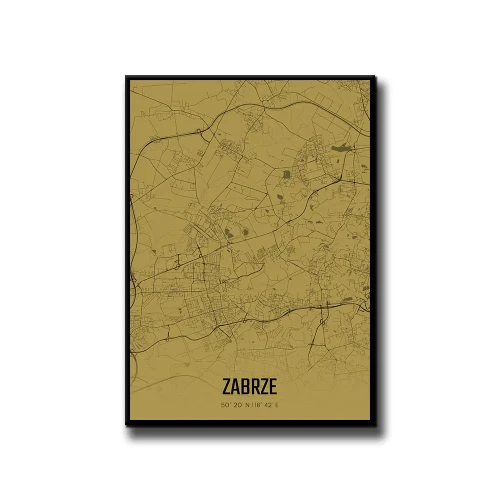 Plakat Zabrze amber białe tło