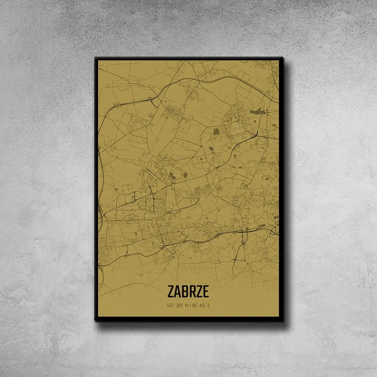Plakat Zabrze amber tło ściana szary beton