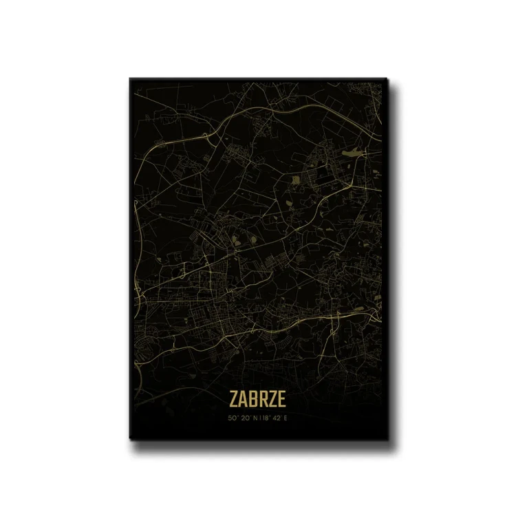 Plakat Zabrze amber night białe tło