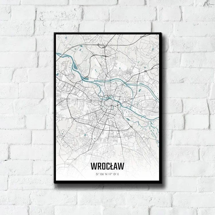 Plakat Wrocław day tło ściana białe cegły