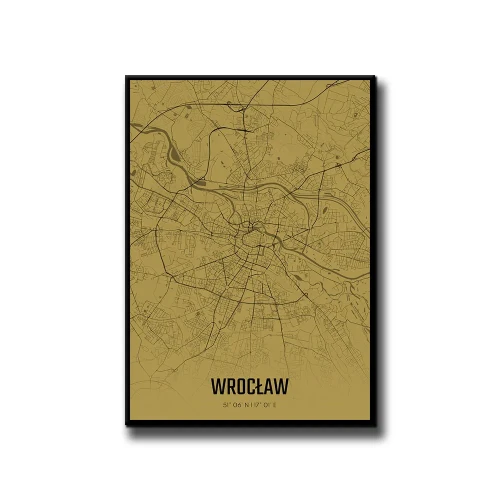 Plakat Wrocław amber białe tło