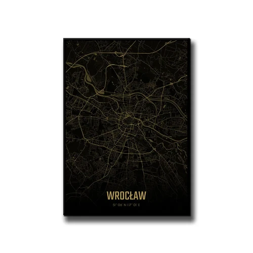 Plakat Wrocław amber night białe tło