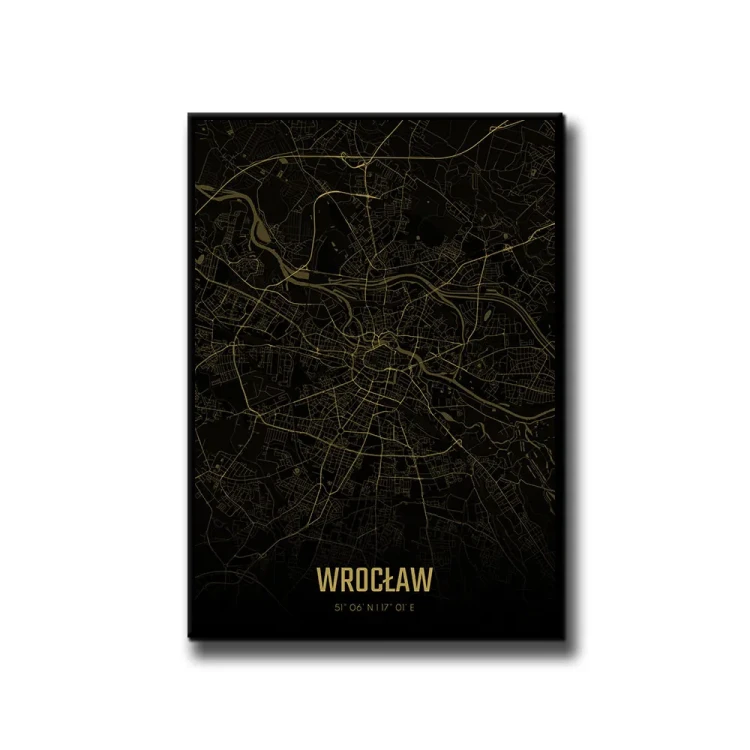 Plakat Wrocław amber night białe tło