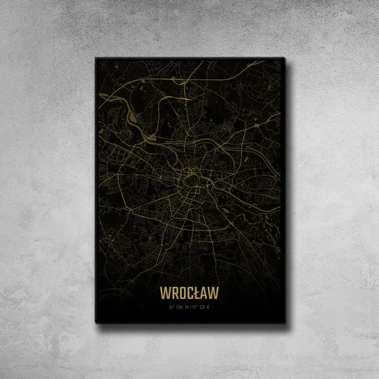 Plakat Wrocław amber night tło ściana szary beton