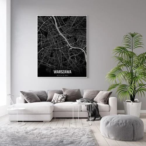 Plakat Warszawa night mockup