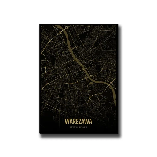 Plakat Warszawa amber night białe tło