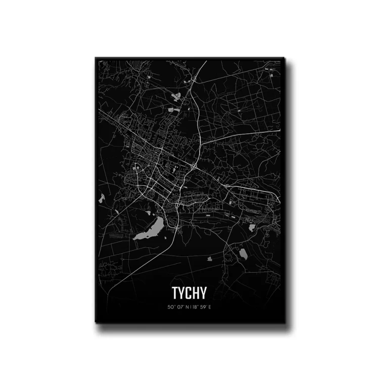 Plakat Tychy night białe tło