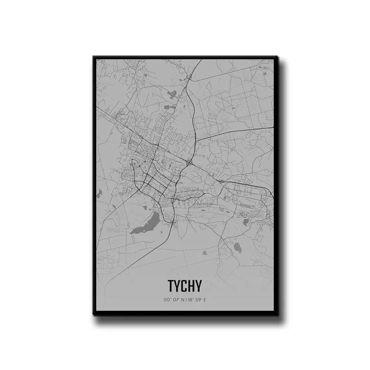 Plakat Tychy fog białe tło