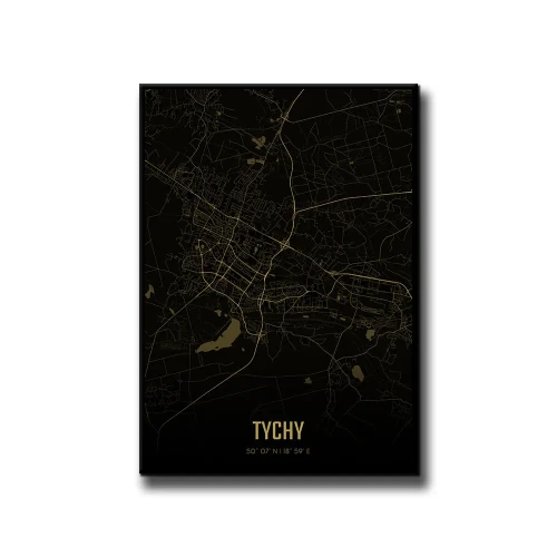 Plakat Tychy amber night białe tło