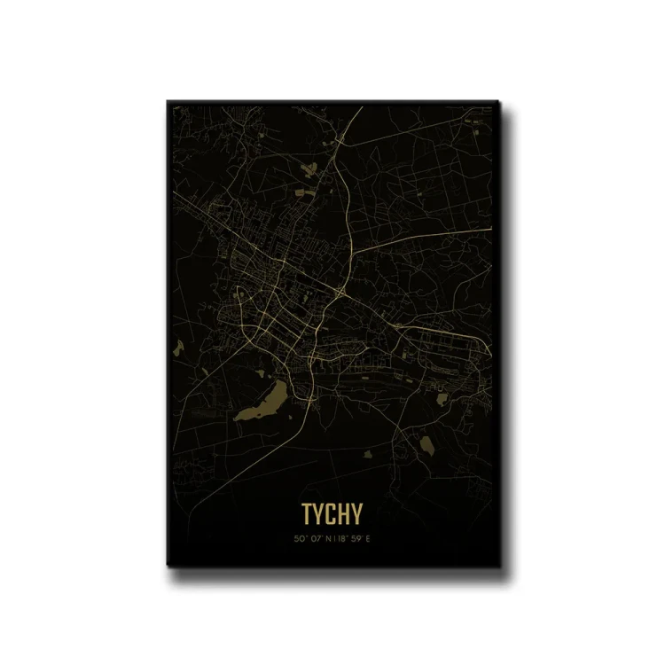 Plakat Tychy amber night białe tło