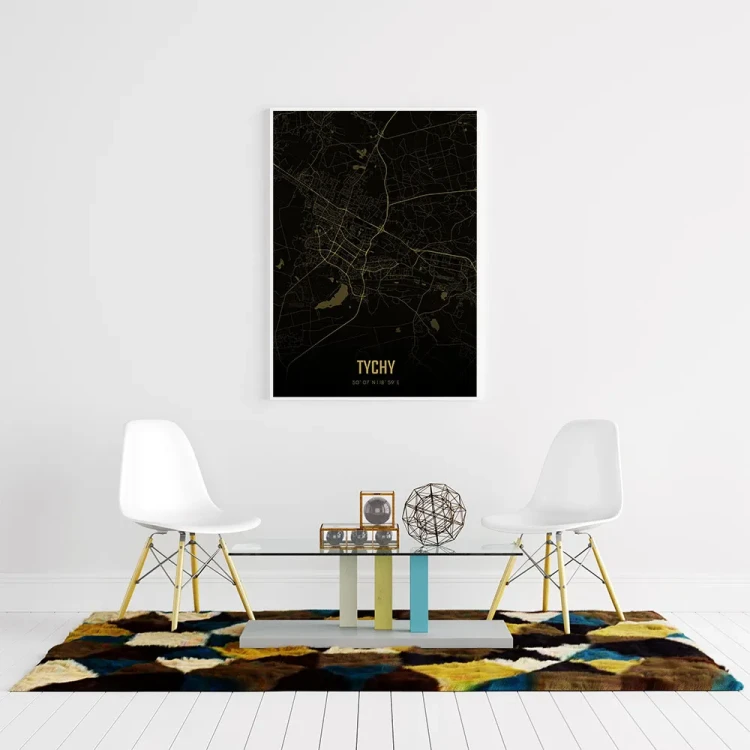 Plakat Tychy amber night mockup