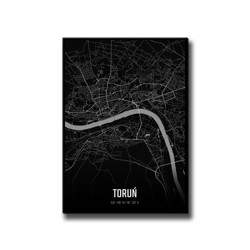 Plakat Toruń night białe tło