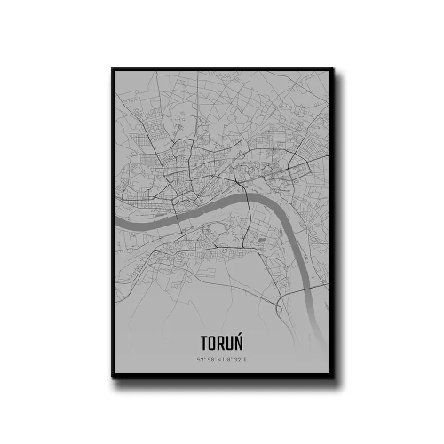 Plakat Toruń fog białe tło