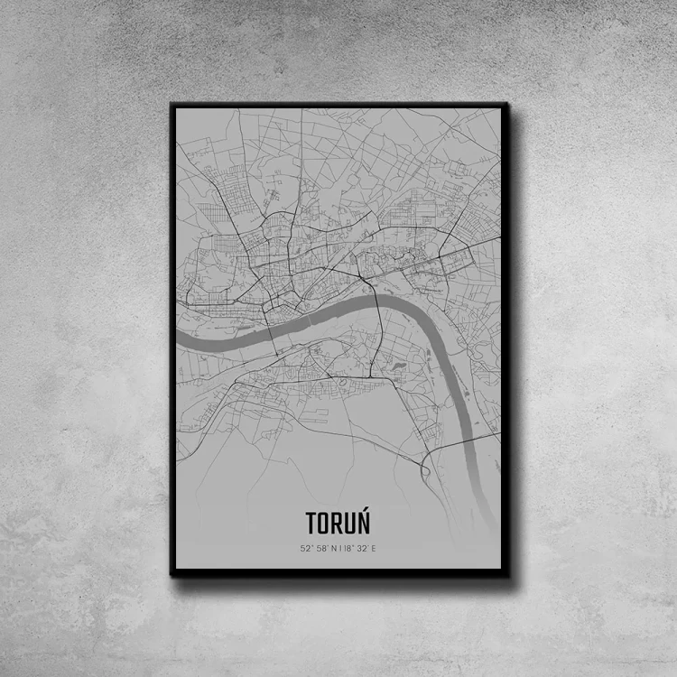 Plakat Toruń fog tło ściana szary beton