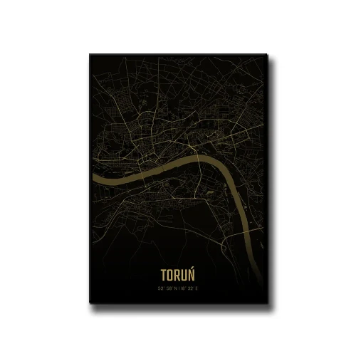 Plakat Toruń amber night białe tło