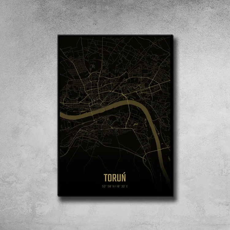 Plakat Toruń amber night tło ściana szary beton