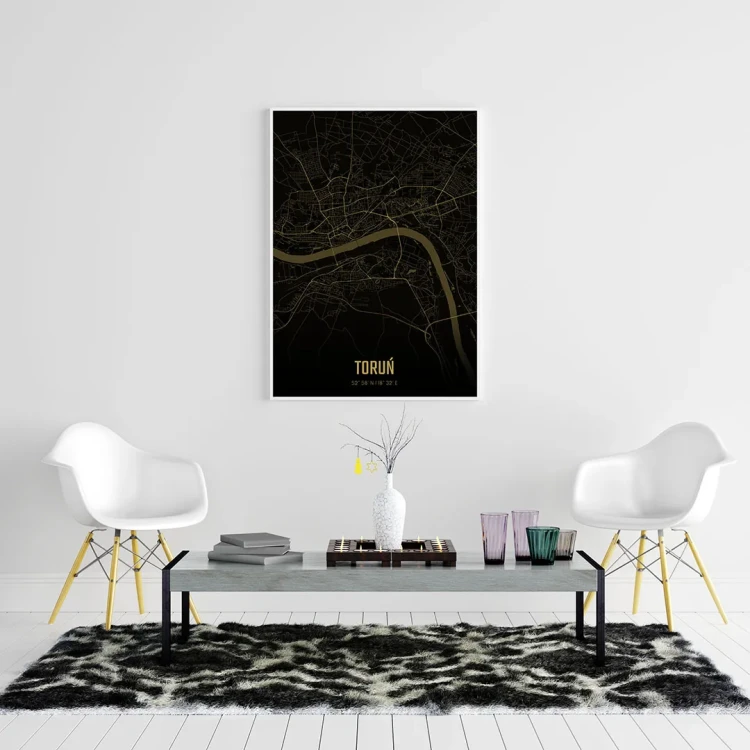 Plakat Toruń amber night mockup