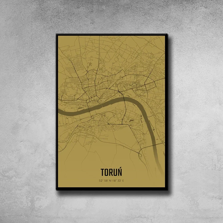 Plakat Toruń amber tło ściana szary beton