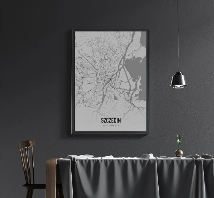 Plakat Szczecin fog mockup