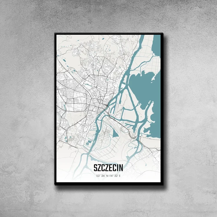 Plakat Szczecin day tło ściana szary beton