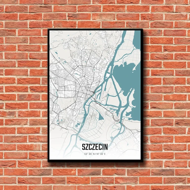 Plakat Szczecin day tło ściana czerwone cegły
