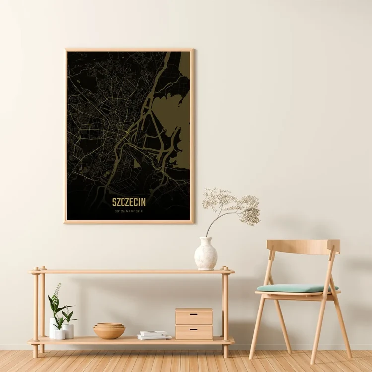 Plakat Szczecin amber night mockup