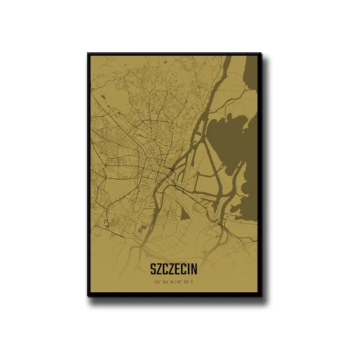 Plakat Szczecin amber białe tło