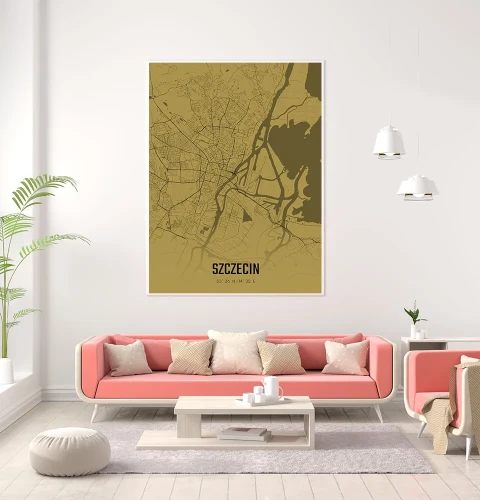 Plakat Szczecin amber mockup
