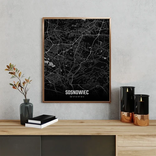 Plakat Sosnowiec night mockup
