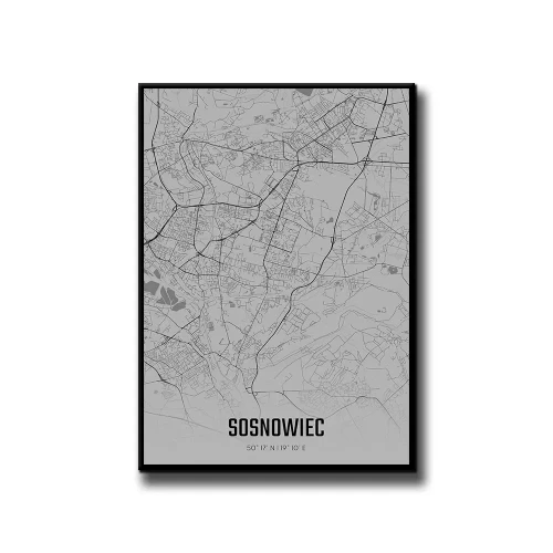 Plakat Sosnowiec fog białe tło