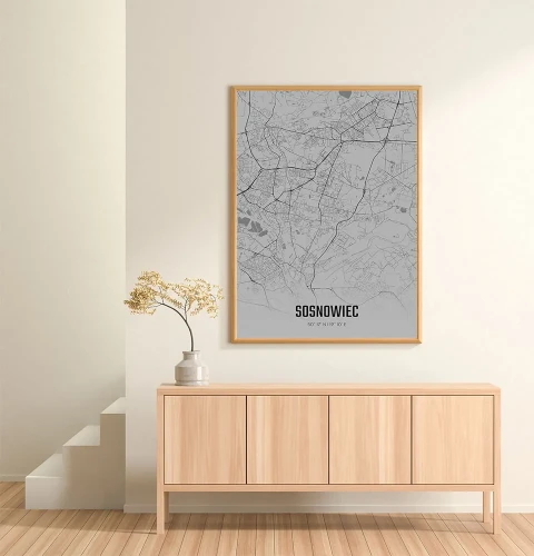 Plakat Sosnowiec fog mockup