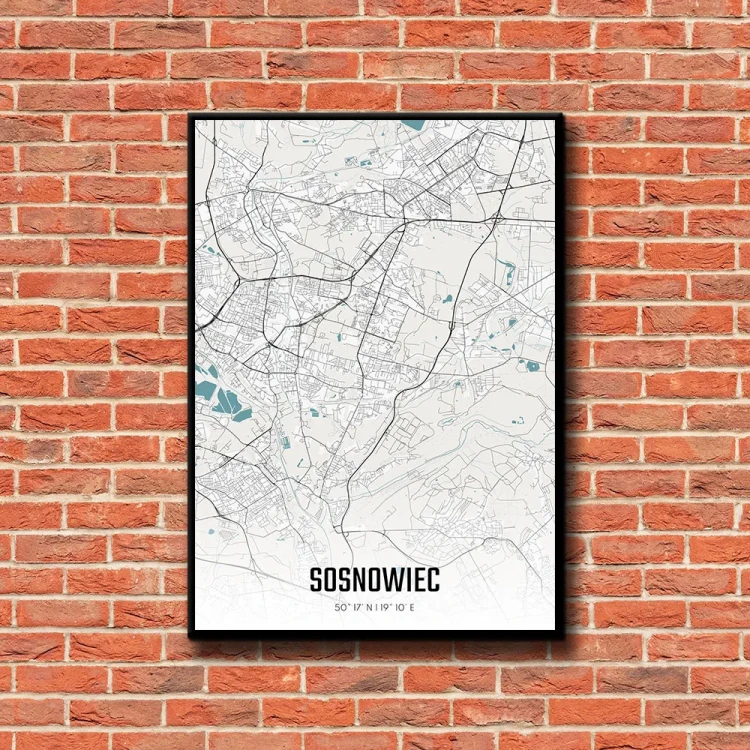 Plakat Sosnowiec day tło ściana czerwone cegły