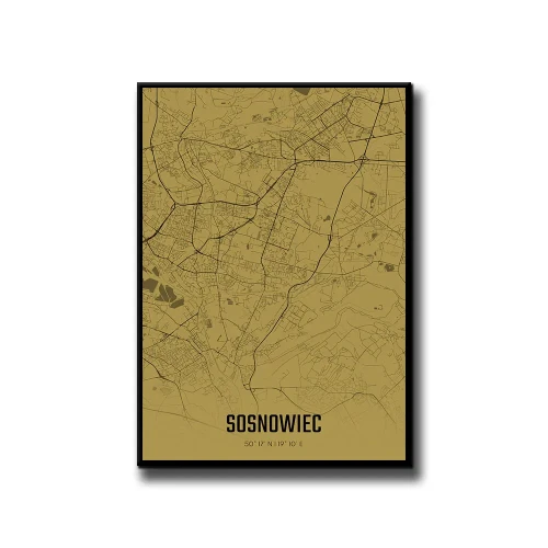 Plakat Sosnowiec amber białe tło