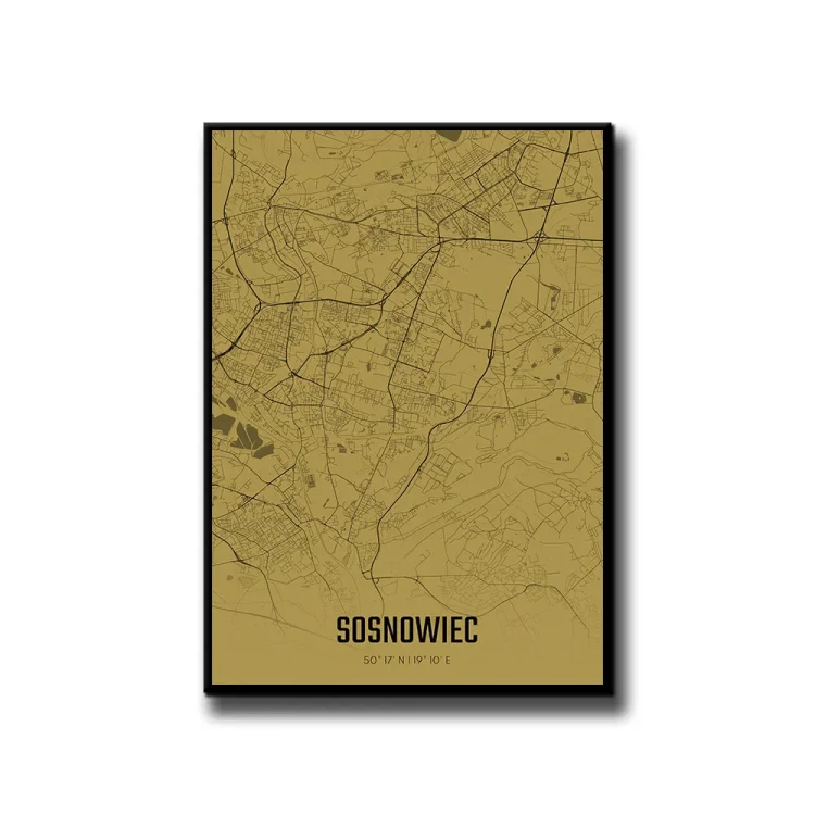Plakat Sosnowiec amber białe tło