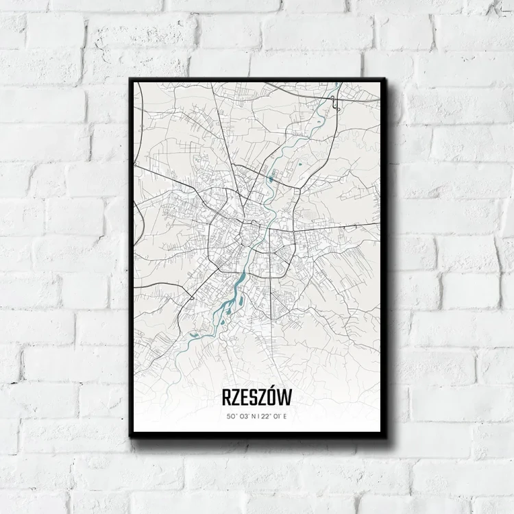 Plakat Rzeszów day tło ściana białe cegły