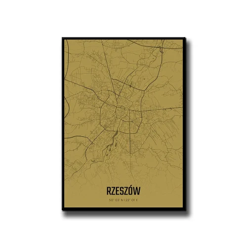 Plakat Rzeszów amber białe tło