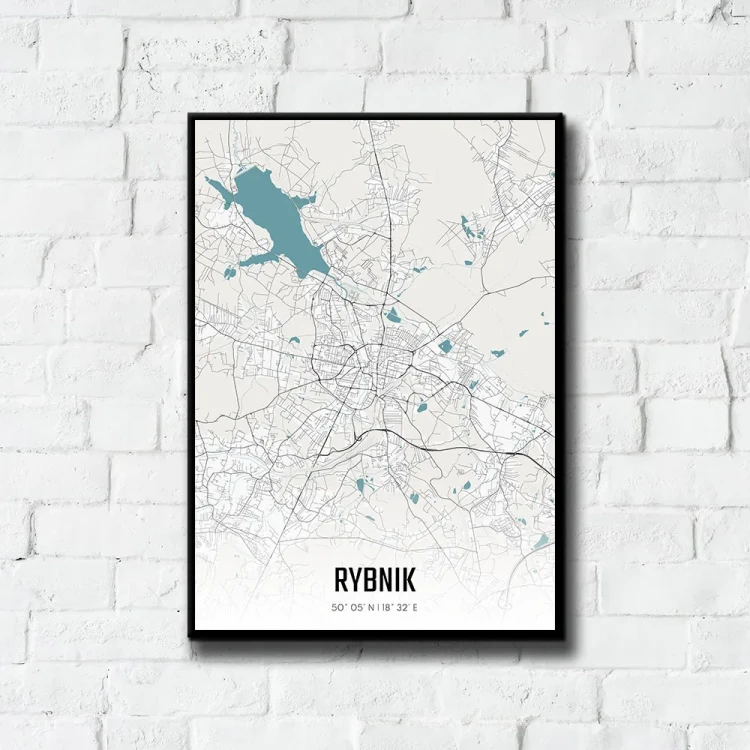 Plakat Rybnik day tło ściana białe cegły